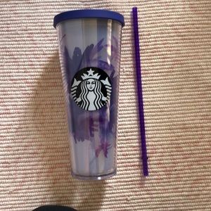 Purple Floral Starbucks Tumbler
